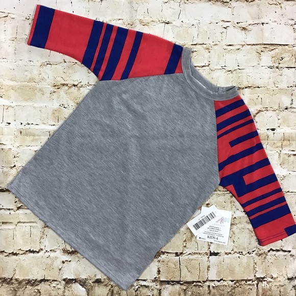 New With Tags! Unisex LuLaRoe Sloan 3/4 Sleeves Raglan Top Size 4 - Picture 4 of 7